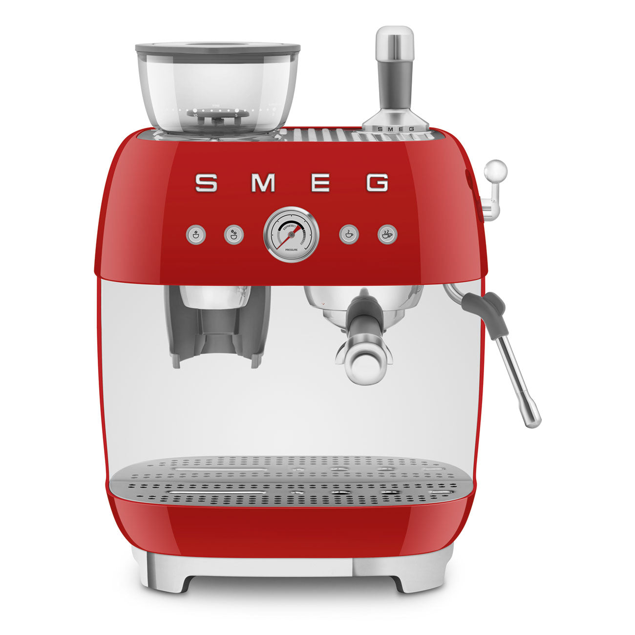 Smeg Máquina de café espresso manual con molinillo integrado, COLORES VARIADOS