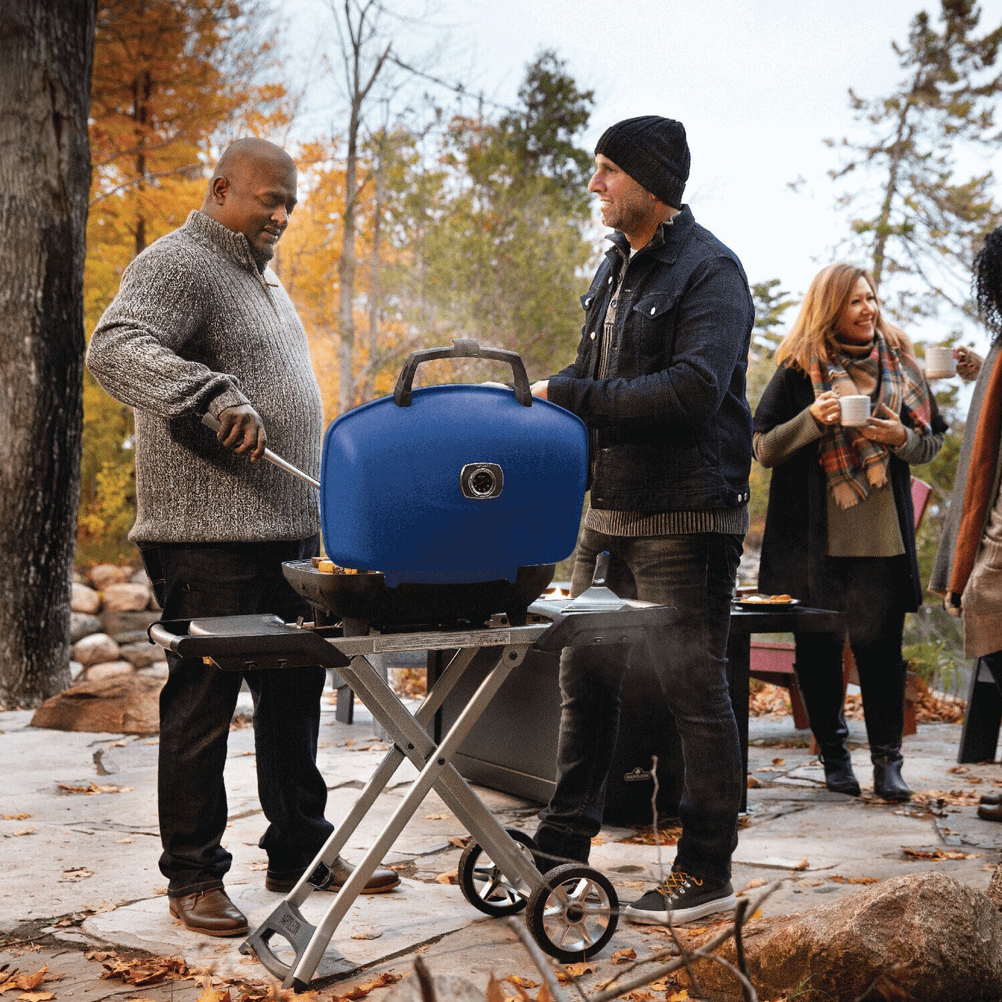 Napoleon Travel Q Series 44" Portable LP Gas Grill; Color: Blue TQ285X-BL bbq