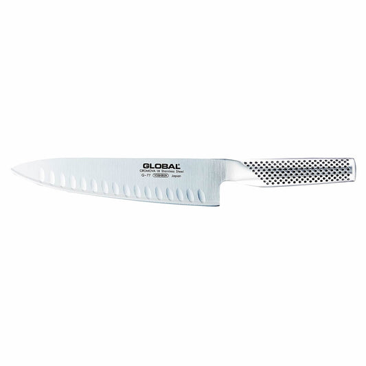 Global Cuchillo 8" - 20cm Fluted Chef's, G-77