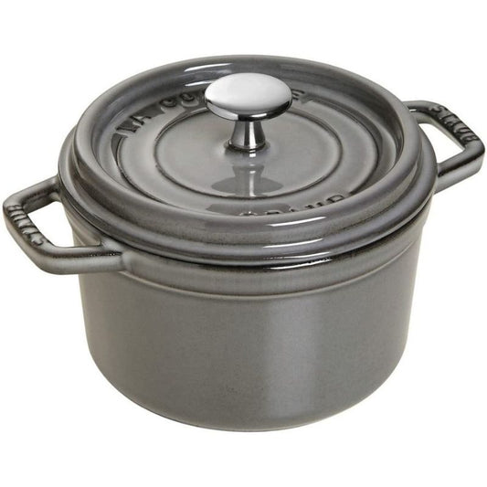 Staub Mini Round Cocotte13 cm/.75 qt, Cast Iron, Graphite Gray 1101418