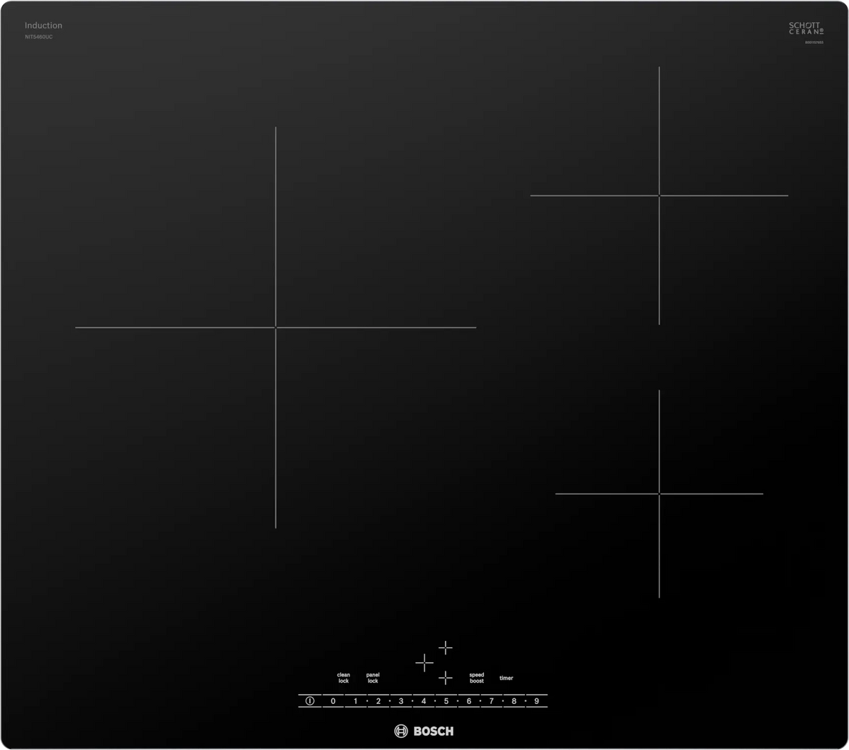 Bosch 500 Series 24 Induction Cooktop, 500 Series, Black, Frameless