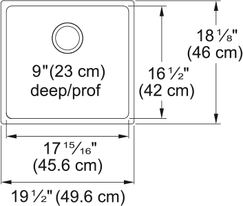 KINDRED - Fregadero de Montaje Bajo de una Sola Cubeta - BROOKMORE image 1