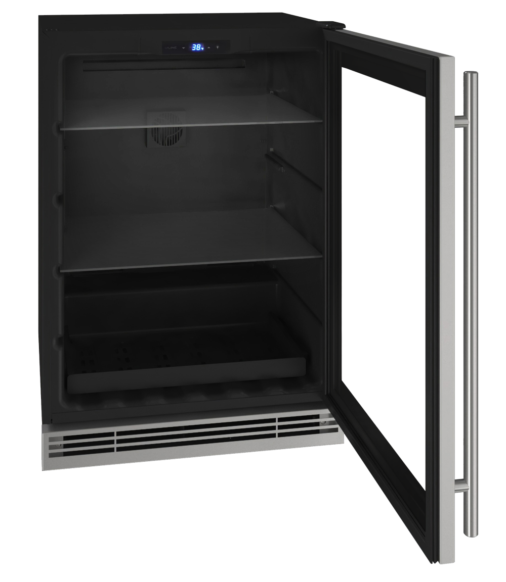 U-LINE - Refrigerador con Puerta de Vidrio de 24" Marco de Acero Inoxidable image 2