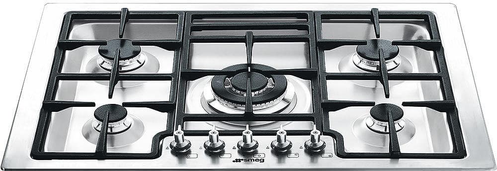 SMEG - Plantilla Semi Profesional con Cinco Quemadores de Gas, Inox - 70 cm image 2