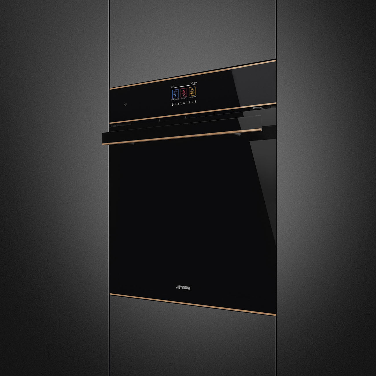 SMEG - Horno Eléctrico Dolce Stil Novo de 60cm/24" - Negro/Cobre image 1