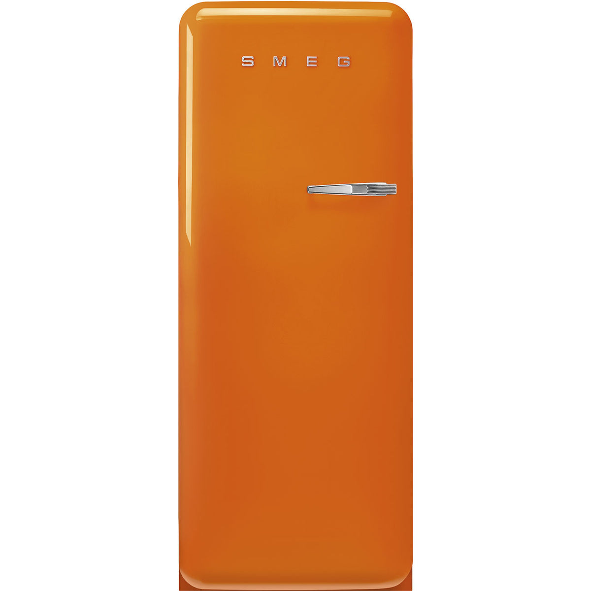 Smeg 50's Retro Design Refrigerator with 9.92 cu. 24 Orange, Left Hinge