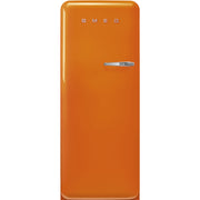Smeg 50's Retro Design Refrigerator with 9.92 cu. 24 Orange, Left Hinge