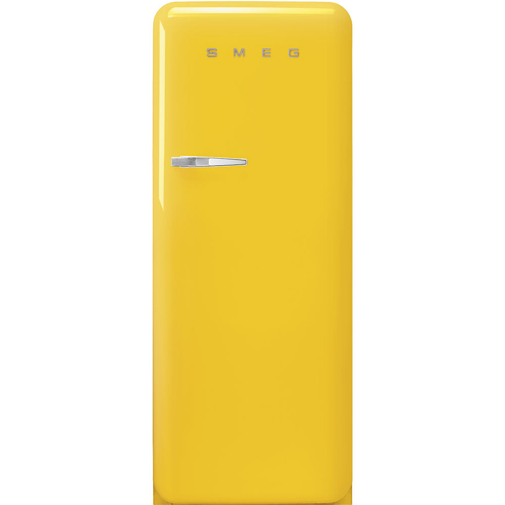 Smeg 50's Retro Design 24 Refrigerator with 9.92 cu. Yellow, Right Hinge