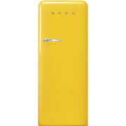Smeg 50's Retro Design 24 Refrigerator with 9.92 cu. Yellow, Right Hinge