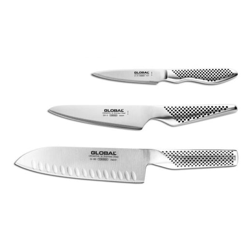 Global 3pc Knife Set Including G-80, GS-3, and GS-38 G-80338