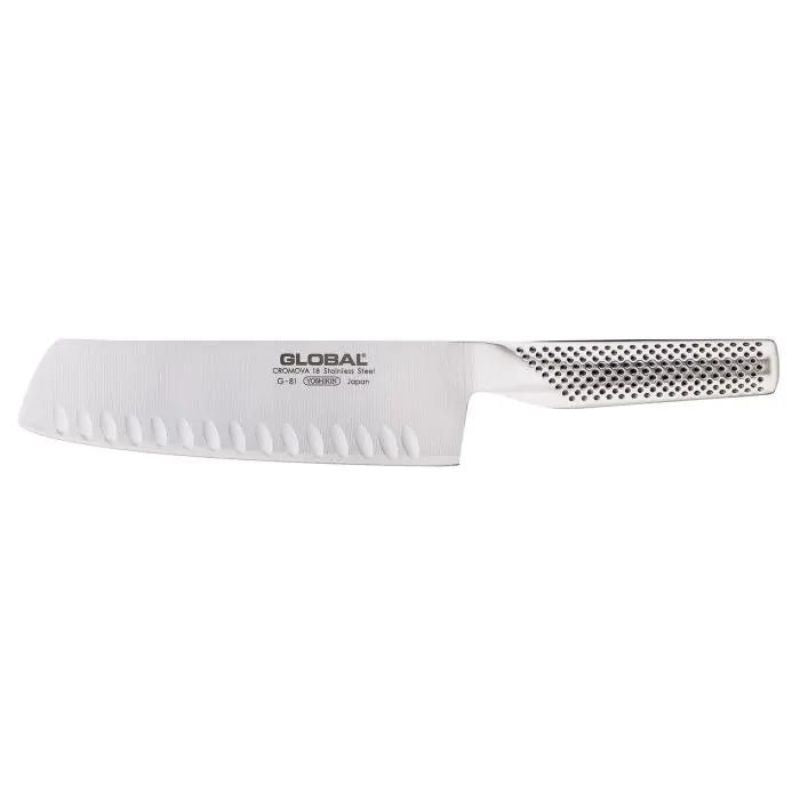 Global Cuchillo Vegetales, alveolado 18 cm, G-81