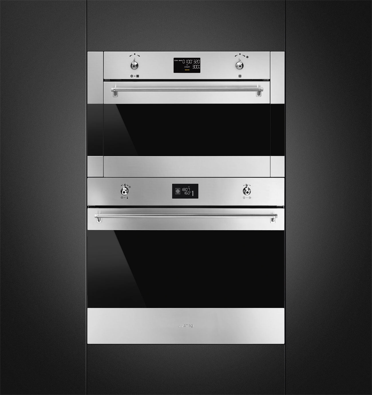 SMEG – Horno Combi Microondas 60cm Classic – Compacto 45cm, Vapor Clean image 2