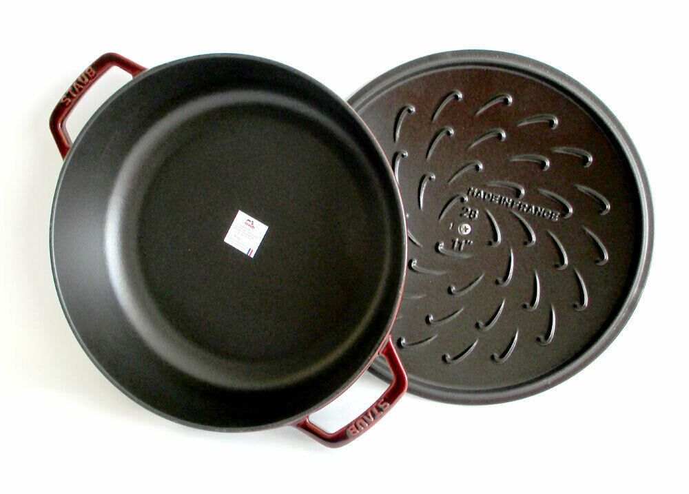 Staub Saute pan Chistera lid round 28cm, COLORES VARIADOS