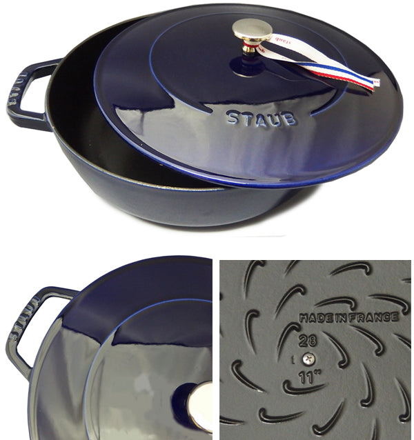 Staub Saute pan Chistera lid round 28cm, COLORES VARIADOS