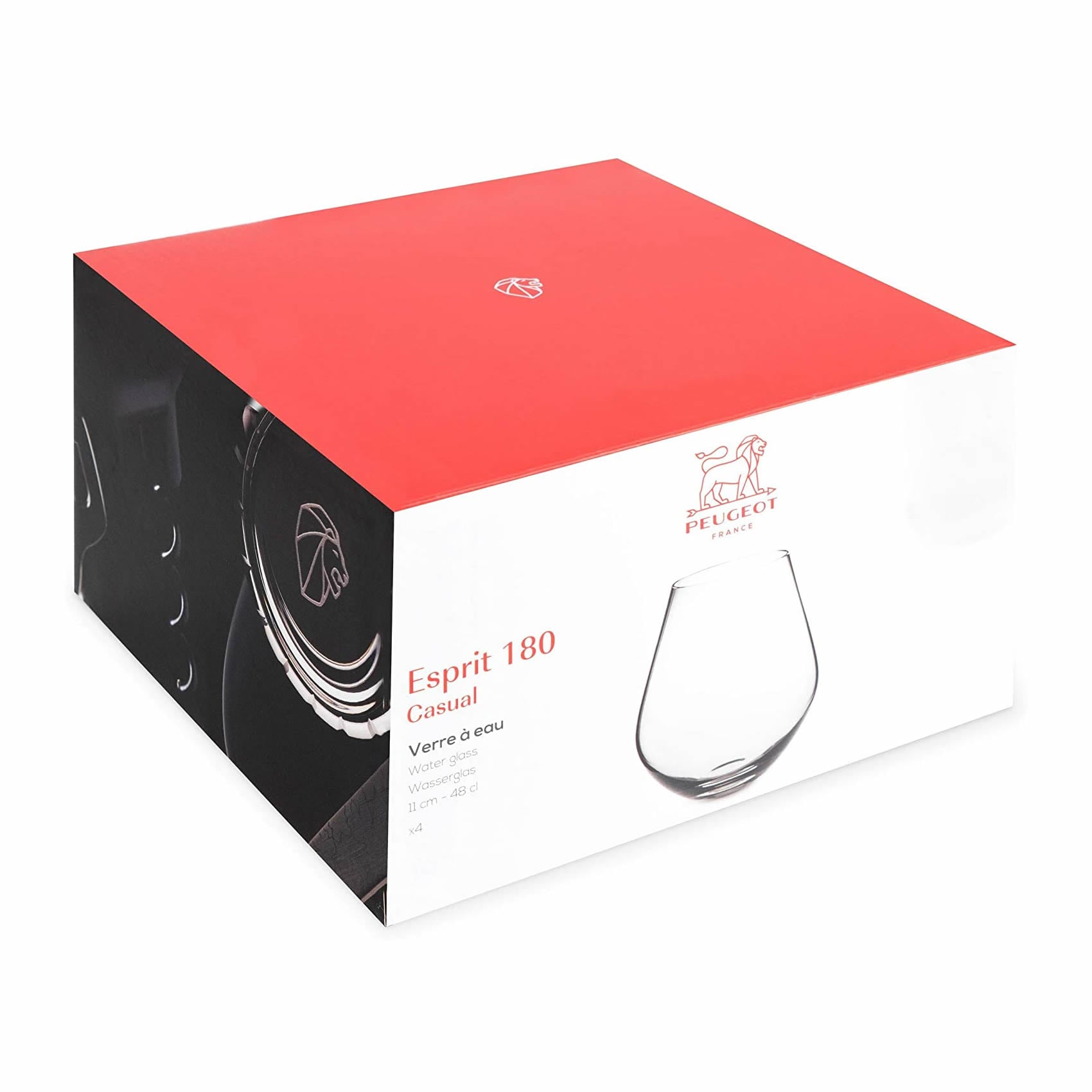 Peugeot Esprit Casual - Set de 4 copas de vino tinto y agua 48 cl - 16,2oz 250201