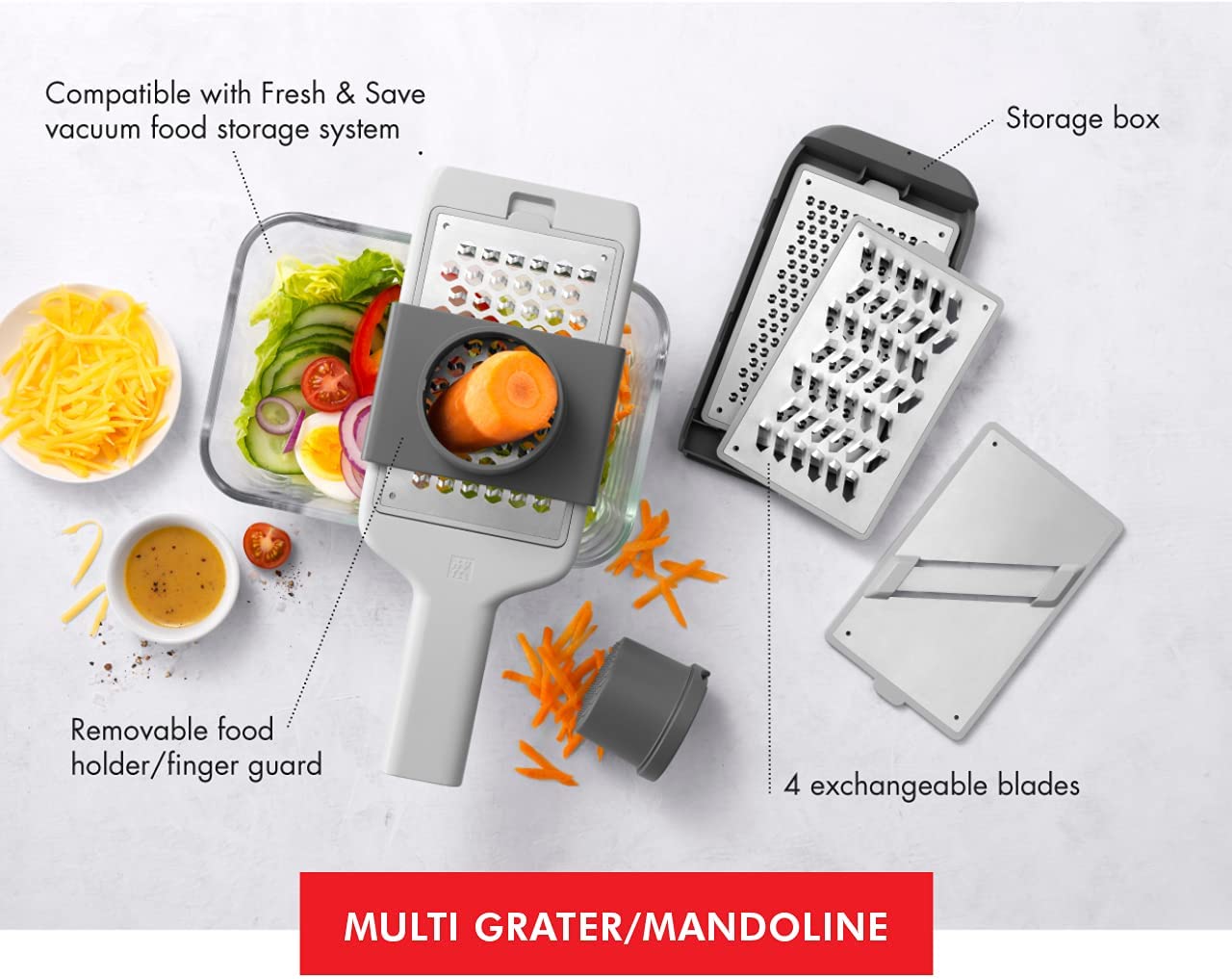 Zwilling  Z-Cut Multi grater/mandoline, grey  36610-004-0