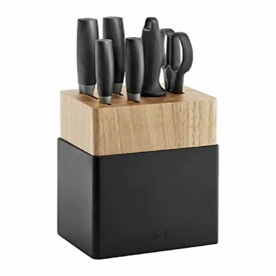 Zwilling Now S 7-pcs black rubberwood Knife block set 54532-007-0