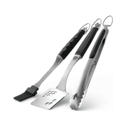 Napoleon 3 Piece Toolset; Tongs, Basting Brush, Extra wide spatula head 70036