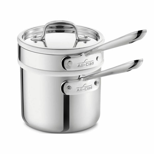 All-clad 2 Qt. Sauce Pan w/ Porcelain Double Boiler 8400000266