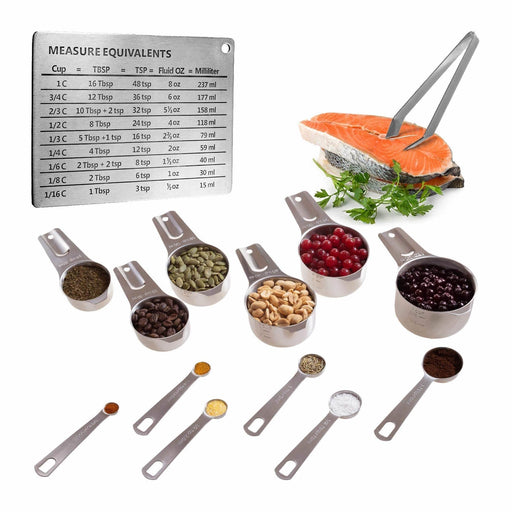 All-clad stainless steel measuring spoons cookware set, 4-Piece, silver 8700800516