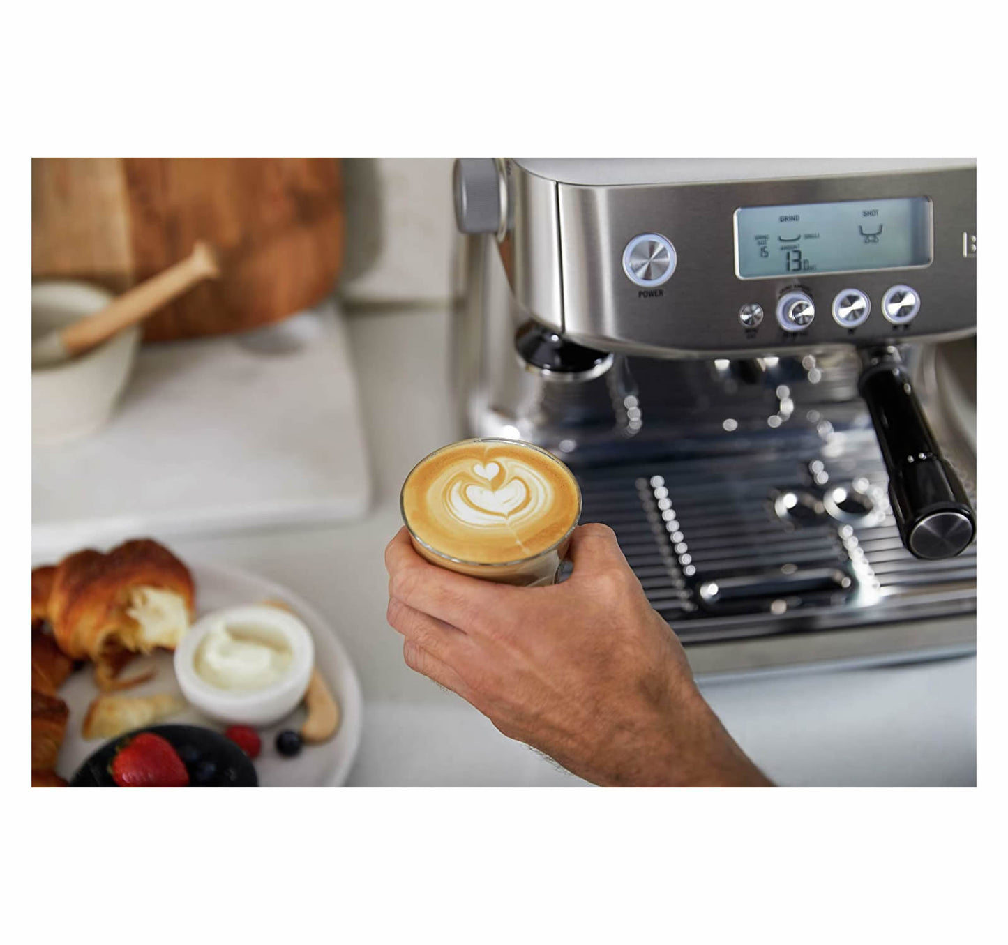 Breville Barista Pro - Máquina de café expreso, acero inoxidable cepillado BES878BSS1BUS1