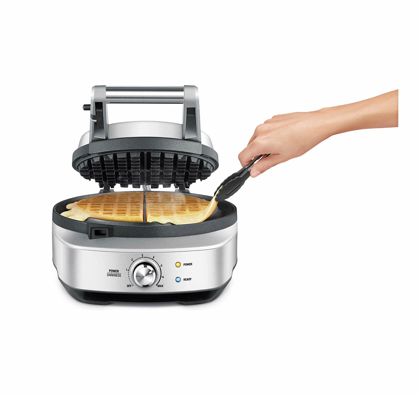 Breville Round Waffle, Waffle Maker, Brushed Stainless Steel BWM520XL