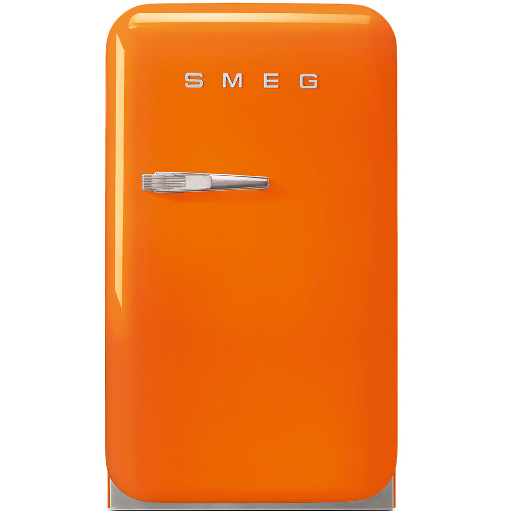 REFRIGERADOR MINI NARANJA ESTILO RETRO SMEG 50'S DE 16 "AN. - BISAGRA DERECHA FAB5UROR3