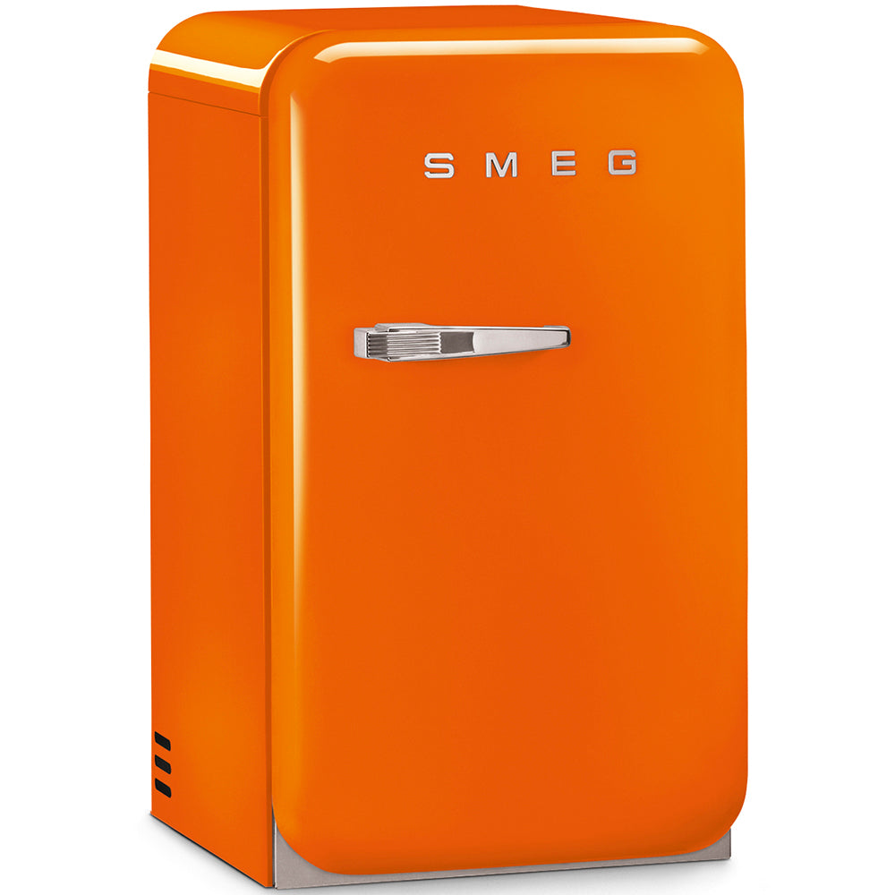 REFRIGERADOR MINI NARANJA ESTILO RETRO SMEG 50'S DE 16 "AN. - BISAGRA DERECHA FAB5UROR3