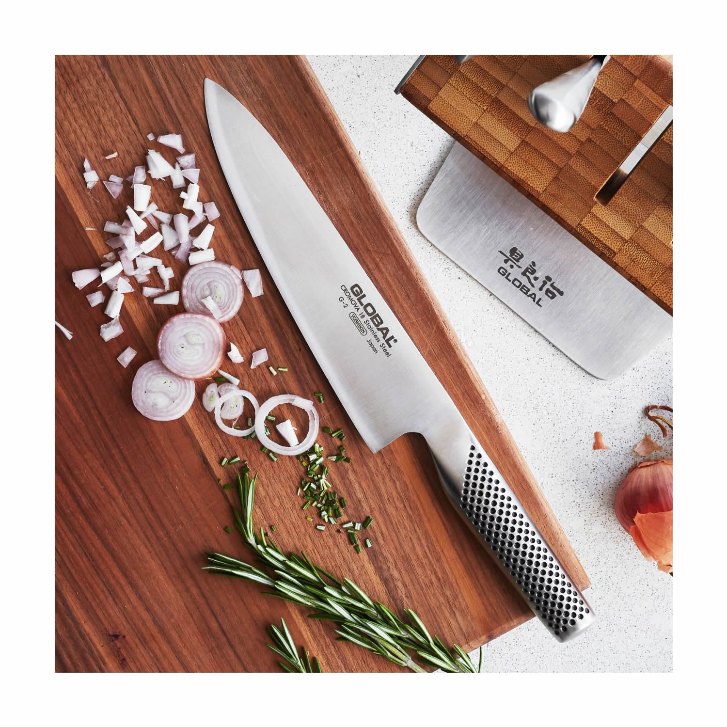 Global Cuchillo de Cocina de 20cm, G-2