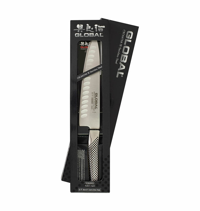 Global 8 - 20cm Fluted Chef's Knife G-77