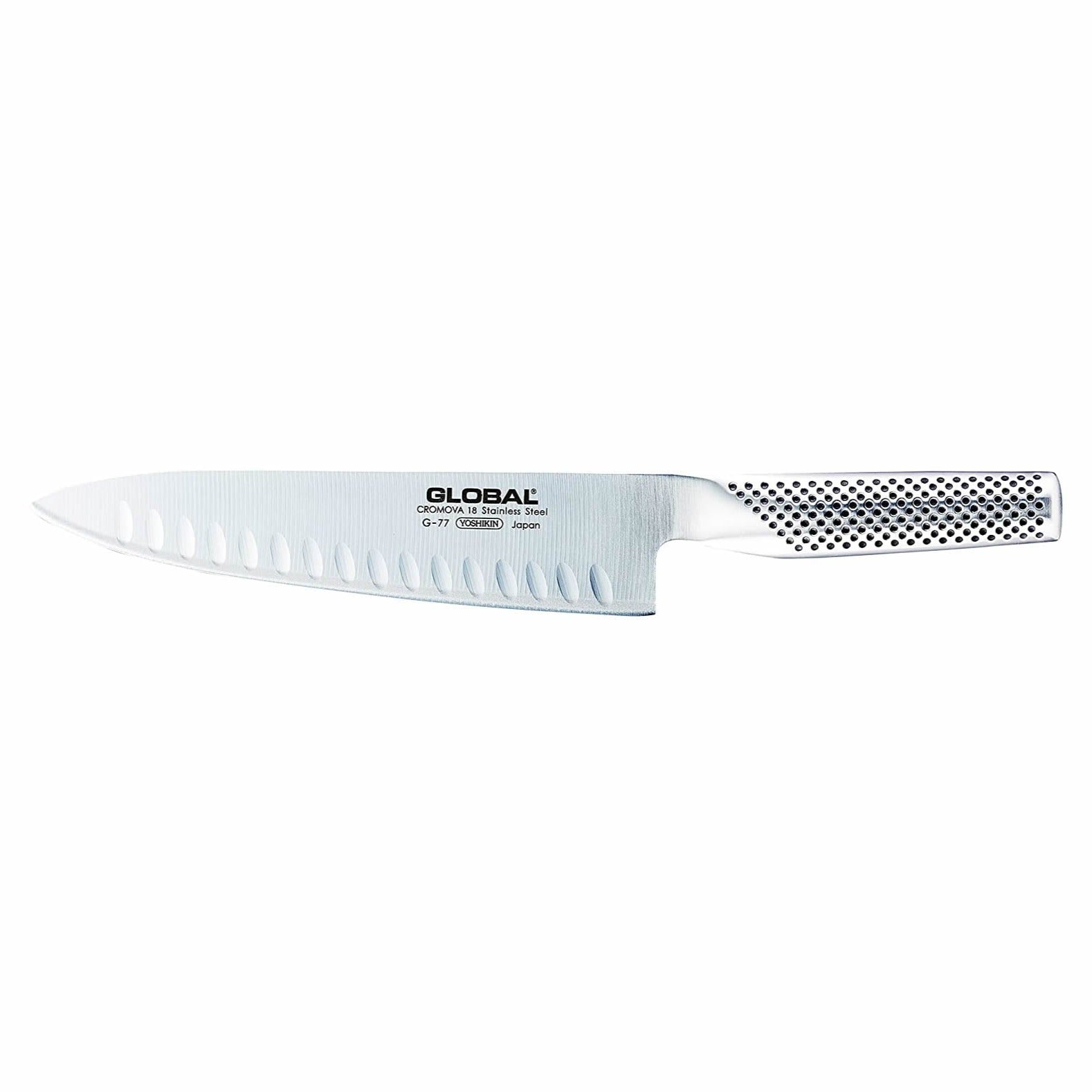 Global Cuchillo 8" - 20cm Fluted Chef's, G-77